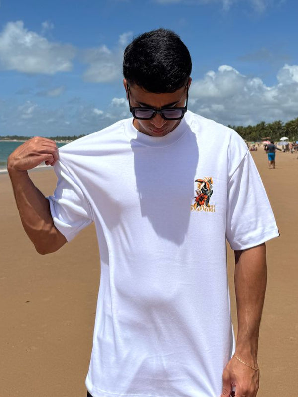 OVERSIZED DUDANI BRANCA ESTAMPA TUCANO